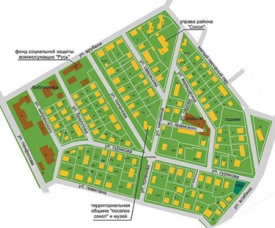 карта поселка