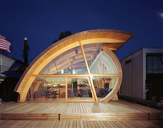 architecture-awesome-modern-architecture-of-floating-house-with-unique-wood-half-round-roof-and-creative-glass-wall-also-door-unique-architecture-homes